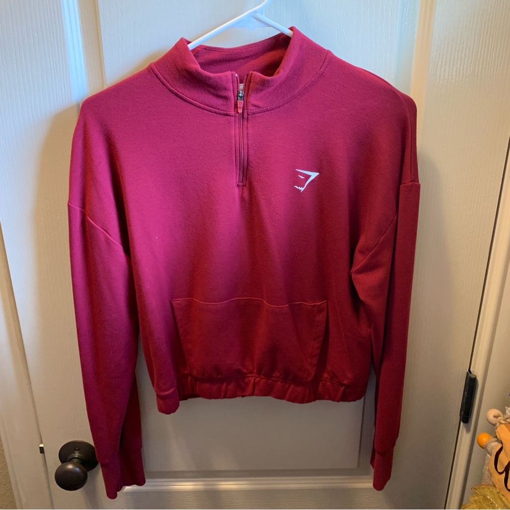 Gymshark cropped quarter zip